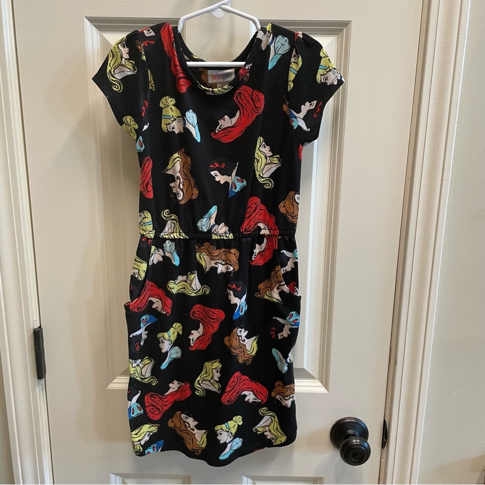 LuLaRoe Kids Casual Dress - Black with Multicolor Disney Print